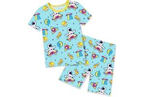 babee Reshinee Bamboo Viscose Toddler Animal Pajamas Boys Girls Kids Cool Short Summer 12M-8Y Snug fit Pjs Set 2pcs
