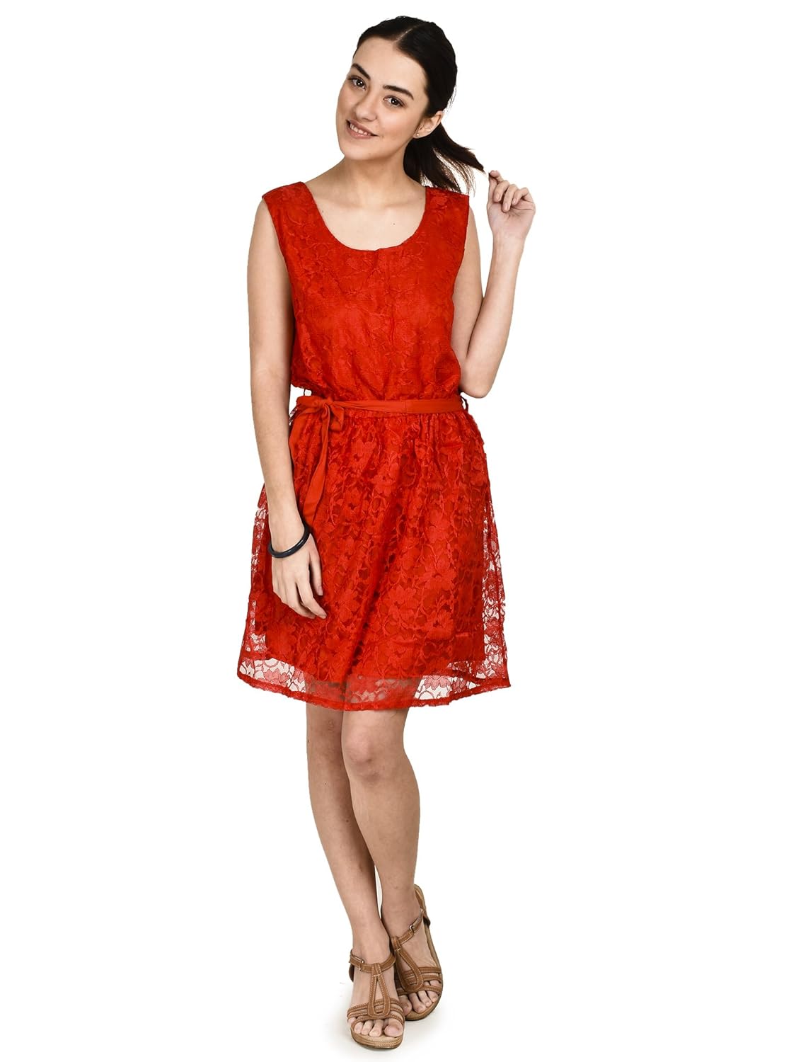 beautiful net lace red dress Amazon.in Clothing & Accessories