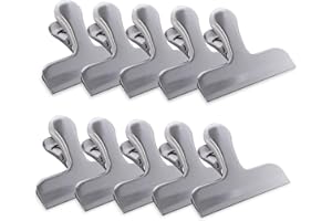 Super Z Outlet 10 Pack Heavy Duty Metal Silver Chip Bag Clip Clamps for Air Tight Seal Kitchen Food Saver, Arts & Crafts (3" Inches)