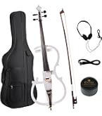 Amazon.com: Cecilio 4/4 CECO-1WH Pearl White Electric Cello with