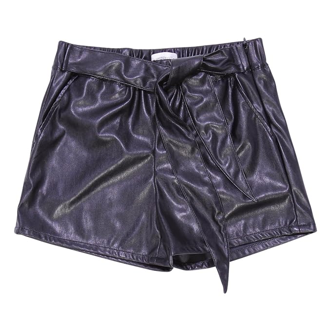 pantaloncini ecopelle neri