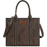 Montana West × Wrangler Large Tote Bags Purses for Women Work Top-Handle Handbags with Strap