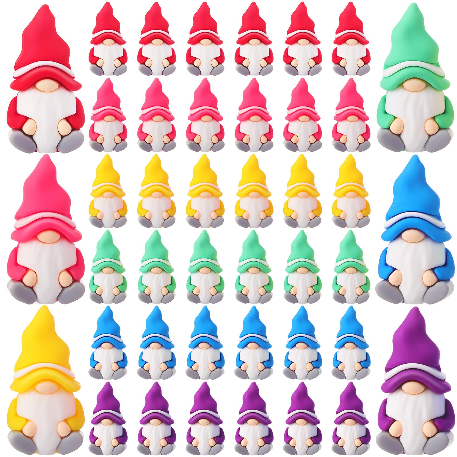 Photo 1 of DoubleFill 30 Pcs Mini Gnomes Figurines Tiny Fairy Resin Gnomes Statue Garden Bulk for Goody Bag Stuffers Filler Party Favors Gifts Decor Dwarf Statues Garden Dollhouse Micro Landscape Accessories