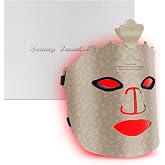 TUZOXU Red Light Therapy Mask for Face, 7 Color LED Face Mask Light Therapy | Cordless Rechargeable Soft Silicone Red Light Mask, Lightweight for Home, Travel-Friendly, Brown