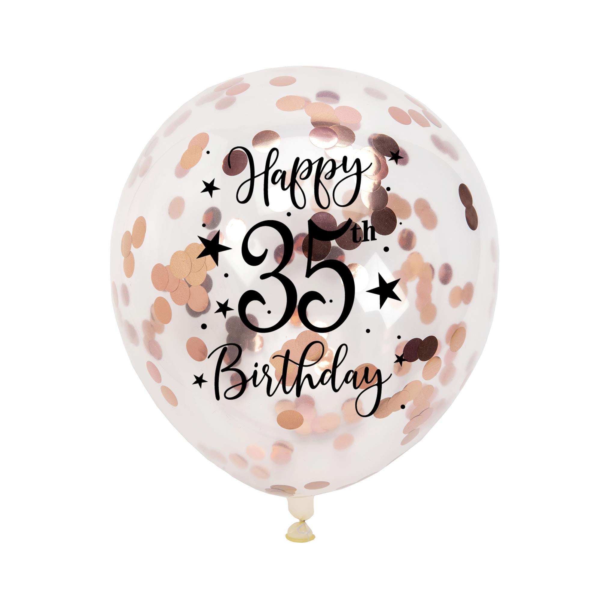Photo 1 of ***2 PACKS INCLUDED***Rose Gold 35th Confetti Latex Balloons, Woman Happy 35 Years Birthday Party Balloon Decoration With Confetti, 12in, 16 Pack***2 PACKS INCLUDED***