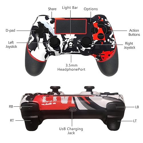SZYUYU Wireless Controller for Ps4 Romote Compatible with Ps4/Slim