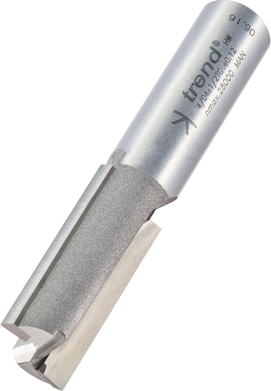 Trend Professional Straight Two Flute Router Cutter, 1/2 Inch Shank, 15mm Cut Diameter & 35mm Cut Length