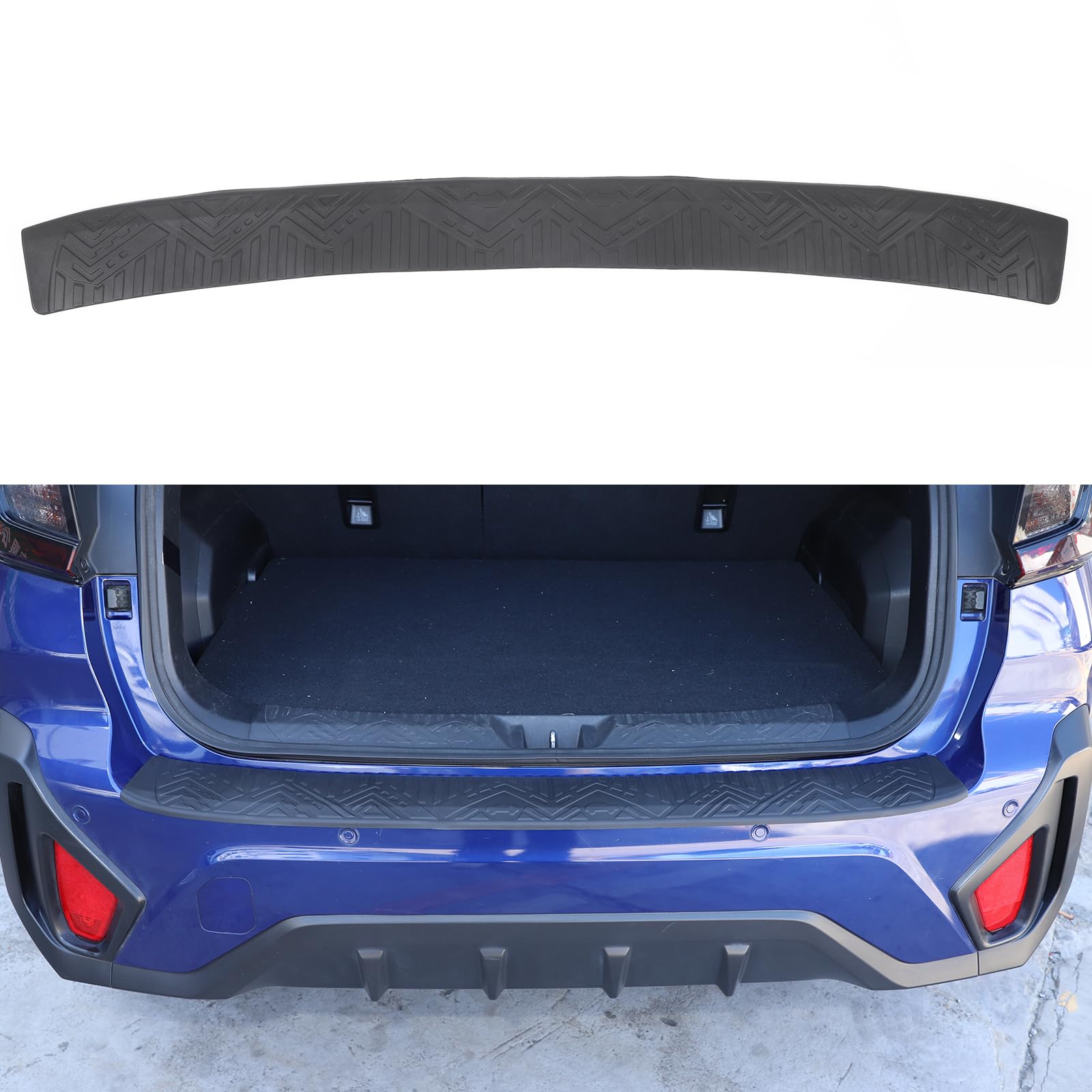 Photo 1 of Rear Bumper Cover Protector Trim Compatible with Subaru Crosstrek 2024-2026?Scratch Resistant Trunk Door Entry Guards Trunk Door Sill Cover Scuff Plate Strip Protection Accessories (Black A)