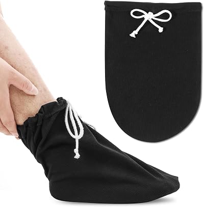 Prasacco Cast Sock Cover Adjustable Washable Below Knee Protector Black