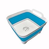 9L (2.4Gallon) Dish Basin Collapsible with Drain