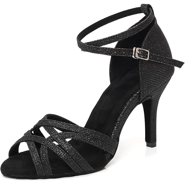 Amazon.com | YCALCP Women Latin Dance Shoes Open Toe Satin