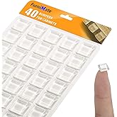 Clear Cabinet Door Drawer Bumpers Pads 40PCS Square Rubber Bumper Pads Sound Dampening for Cabinet Doors Drawers Picture Fram