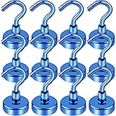 LOVIMAG Cruise Essentials, 30lbs Cruise Door Magnets, Blue Magnetic Hooks for Cruise Cabins, Magnetic Hooks for Hanging, Refrigerator, -12 Pack