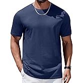 COOFANDY Mens T-Shirts 100% Cotton Premium Short Sleeve Shirt Crew Neck Basic Tshirt