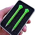 AIRGLO Forever Tee Premium Metal Unbreakable Golf Tees (2 Pack), Extended Metal Tip, Golf Club Groove Cleaner, Golf Divot Tool, Durable Transparent Plastic Golf Tees
