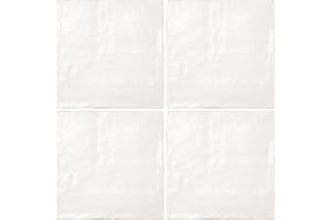 APOLLOTILE Apollo Tile 60-Pack 4 x 4-in. White Polished and Honed Ceramic Subway Wall Tile at 6.48 sq. ft. Per Case APLEC75, Ideal Home Improvement for Kitchen, Bathroom, and Backsplash