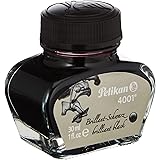 Pelikan 4001 Bottled Ink for Fountain Pens, Brilliant Black, 30ml, 1 Each (301051)