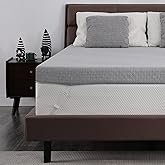 Extra Firm Mattress Topper Full Size, 4 Inch Reversible Firm Memory Foam Bed Topper for Pain Relief, High-Density Gel Bamboo Charcoal Mattress Pad with Removable Cover, CertiPUR-US Certified, No Smell