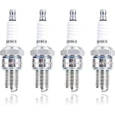 BR9ES Spark Plugs 5722 for ATV Motorcycle Snowmobile Scooter 4 Pack | Compatible with Honda ATC250R TRX250R Kawasaki KDX175 KDX200 KDX250 Yamaha YZ125 YZ250 Suzuki RM125 RM250 KTM Arctic Cat