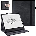 BOZHUORUI Stand Case for 10.3" Boox Note Air4 C/Boox Note Air3 C/W Tablet - Premium PU Leather Protective Sleeve Cover with Hand Strap/Auto Sleep/Wake (Rock Black)