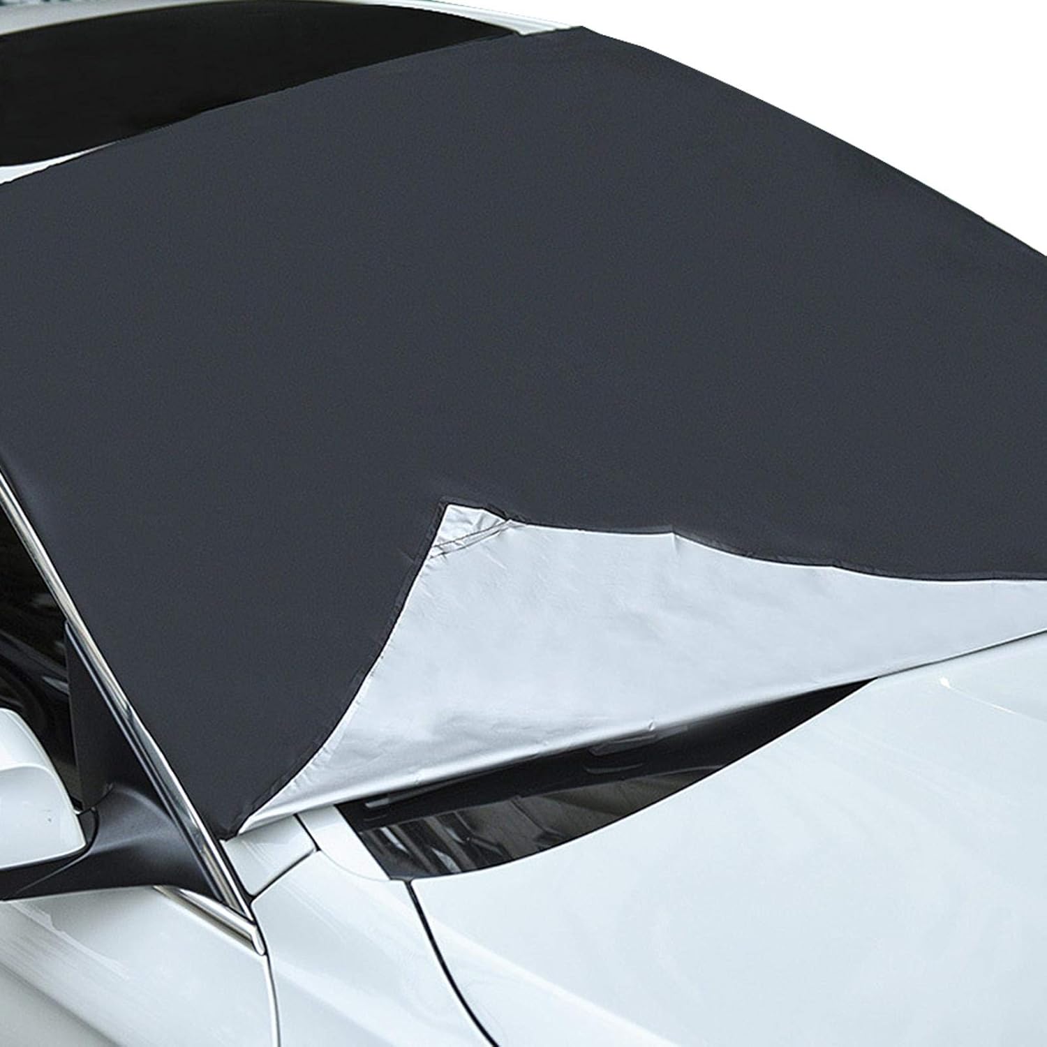 Amazon Co Jp カーフロントカバー 車のスノーカバー フロントガラスカバー 車 サンシェード 車保護カバー 折りたたみ 車保護シート 自動車カバー 車用凍結防止カバー 6枚磁石設計 簡易設置 盗難防止 日よけ 遮光 断熱 雪対策 カー用品 四季対応 収納便利 普通車 軽