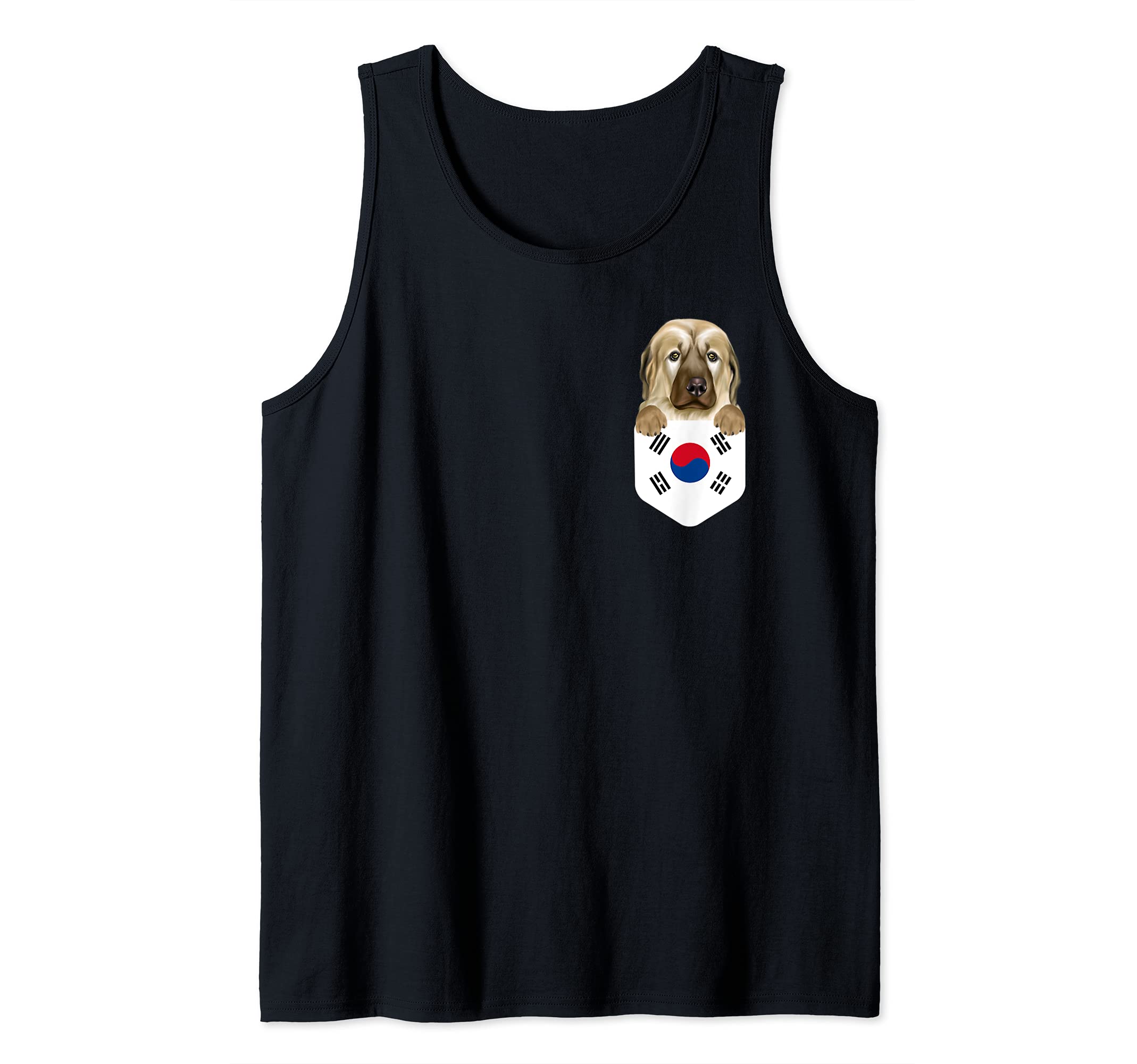 South Korea Flag Anatolian Shepherd Dog Dog In Pocket Tank Top