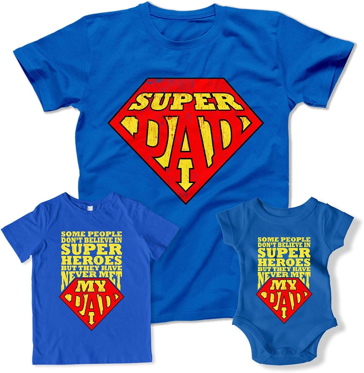 Super Dad Father's Day Family Matching Outfits First Time Dad Fathers Day Gfits TEP-259-260