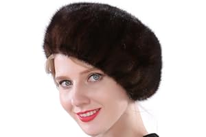 Valpeak Women Winter Berets Real Mink Tail Fur Hat
