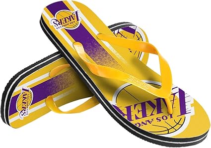 lakers flip flops