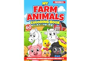 My Farm Animals Coloring Book: 43 Hand-Illustrated Farm Animal Coloring Pages For Kids (US Edition)