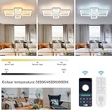 Comely LED Ceiling Light 54W Dimmable Remote 3000K-6500K White 4 Squares view 3