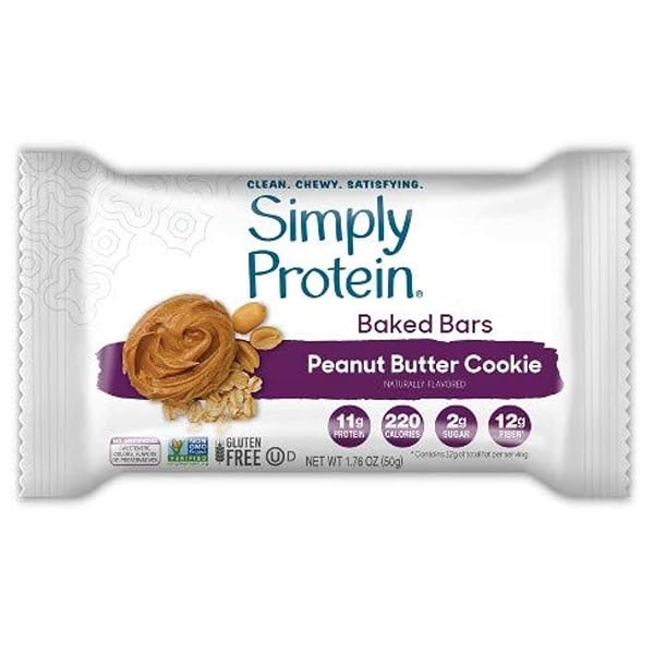 PROTEIN BAKED SIMPLY BAR, PEANUT BUTTER COOKIE, 4 LITTLE BARS, TOTAL WEIGHT 7.05 OZ