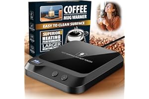 MIKOSORU Coffee Mug Warmer Candle Warmer - Fast Heating & High Temperature Coffee Warmer for Desk Auto Shut Off, 2-12 Hour Timer, 3 Temp Settings, Fits Most Cups, Cup Warmer for Scalding Coffee, Tea and Milk