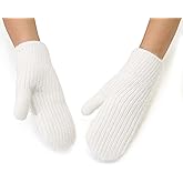 Mawjom Women's Winter Gloves Warm Lining Mittens Cold Weather Cozy Wool Knit Thick Gloves
