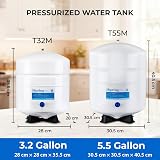 iSpring T32M Pressurized Water Storage Tank RO Systems 4 Gallon 1/4 Valve view 7