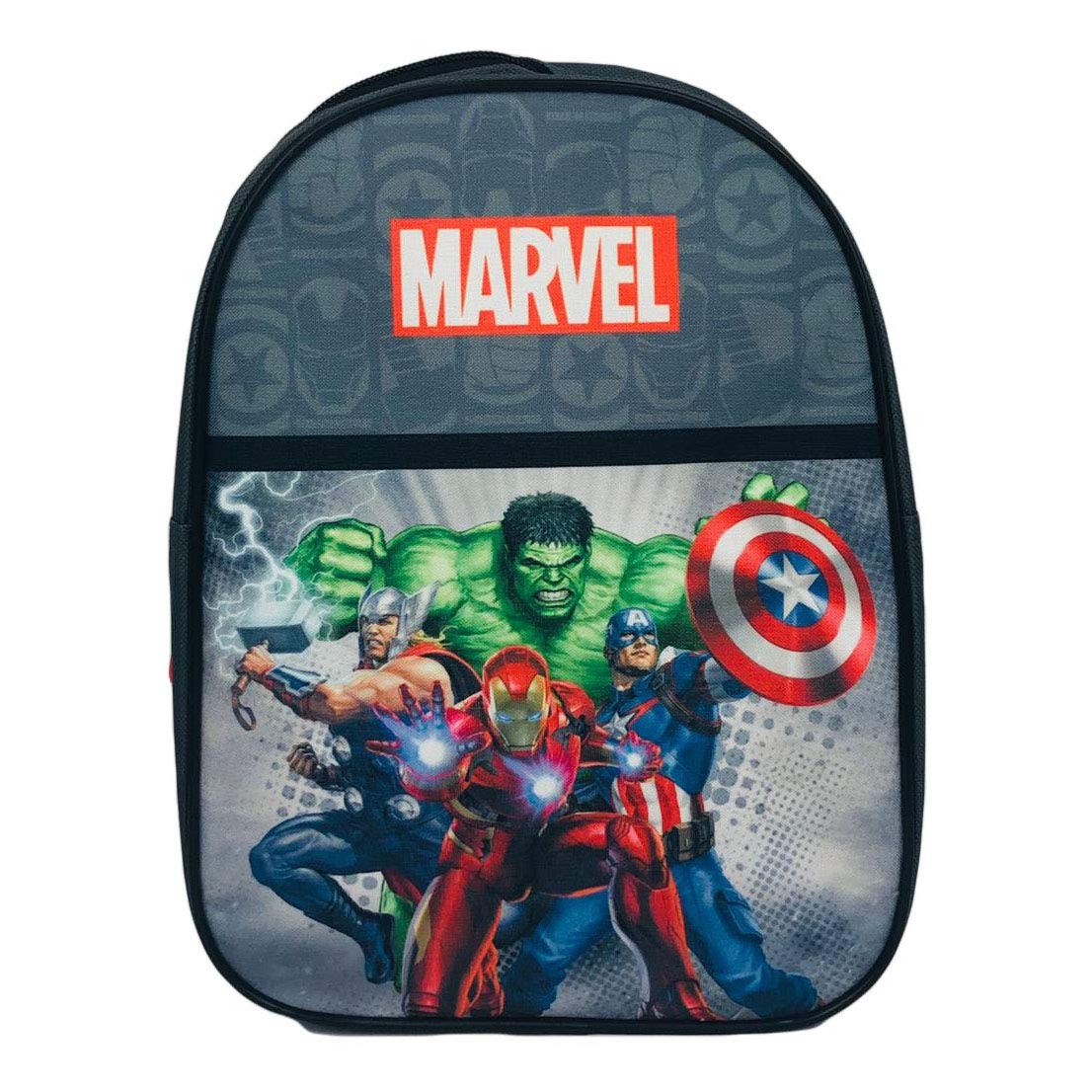 Marvel Backpack Avengers Official Ironman Hulk Backpack for Children School 1133, Black, One Size, Casual