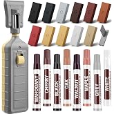 Laminate Vinyl Hardwood Floor Repair Kit with Heat Pen, 11 Colors Hard Wax | Floor Repair Kit, Furniture Touch Up Marker Pen Scratches Repair Remover for Crack, Hole, Door, Table, Cabinet