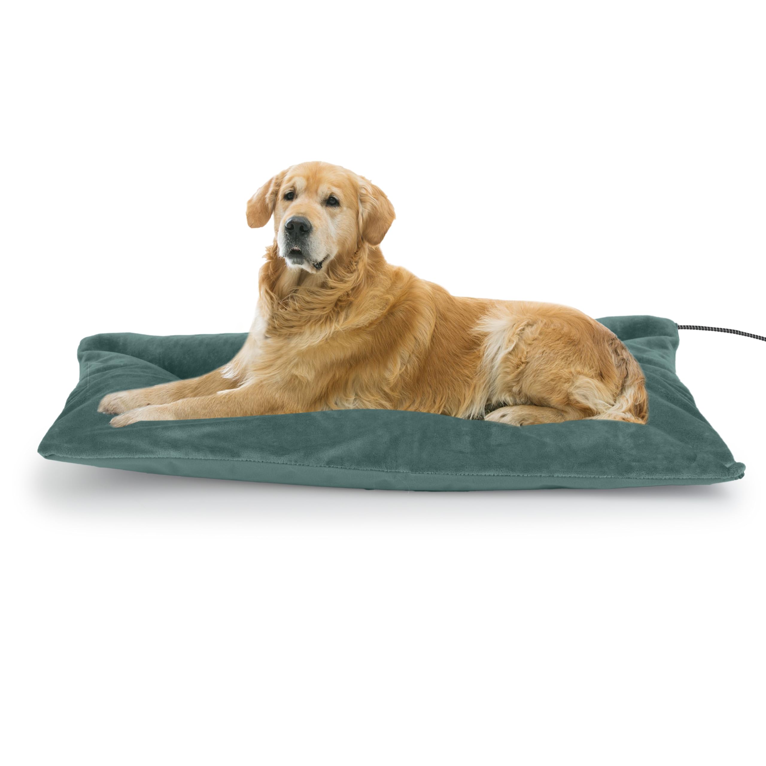 Petace Outdoor Heated Dog Bed, Soft Pet Heating Pad with Steel-Wrapped Cord, Outside Pet Warmer for Feral Cats and Dogs, 35.4" x 23.6", 80 Watts Image