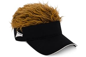Flair Hair Sun Visor Cap with Fake Hair