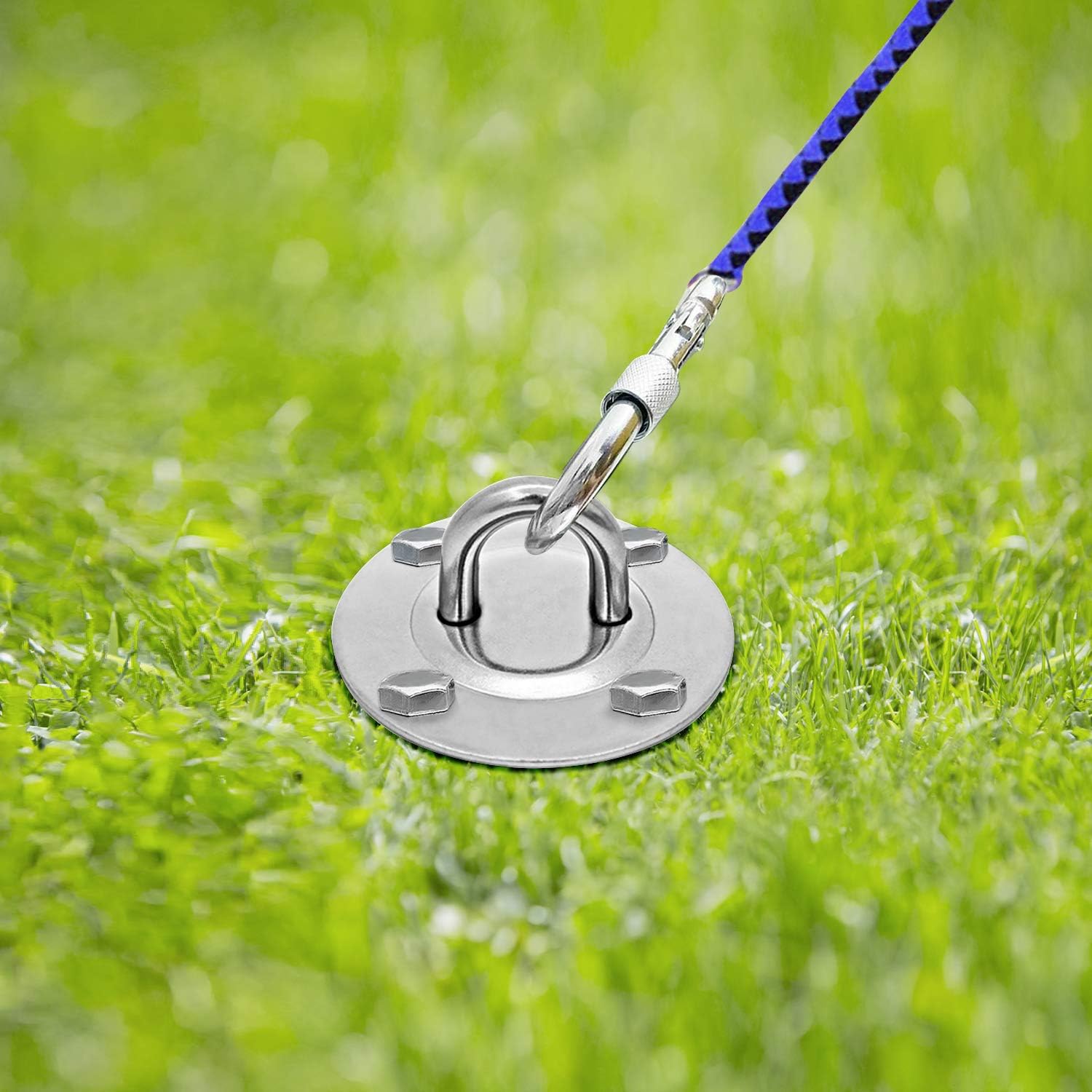 Dog Tie Out Stake Dog Anchor – Heavy Dog Yard Stake Dog Tether, Rust Proof Cat Anchor - Up 100 Lbs, Removable Dog Cable Stake for Camping & Garden