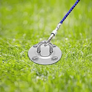 Dog Tie Out Stake Dog Anchor – Heavy Dog Yard Stake Dog Tether, Rust Proof Cat Anchor - Up 100 Lbs, Removable Dog Cable Stake for Camping & Garden