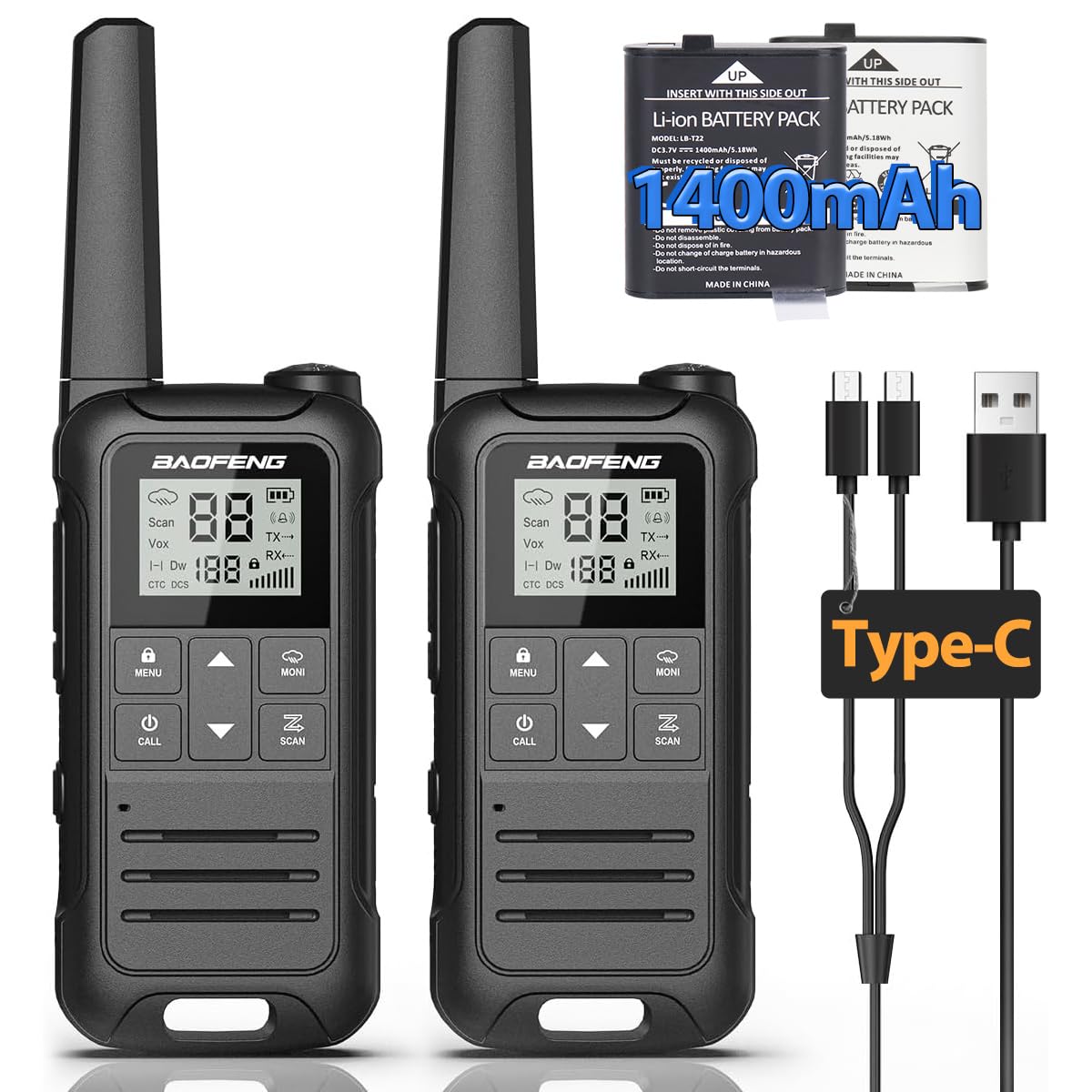 Walkie Talkies Long Range Rechargeable Walkie