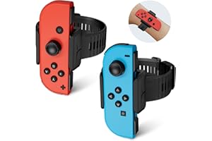 Wiilkac Silicone Wristbands Suitable for Just Dance Game Accessories 2024 2023 2022 2021 - Adjustable Elastic Wrist Strap Compatible with Switch/OLED Joycon Controllers - 2 Pack, Black