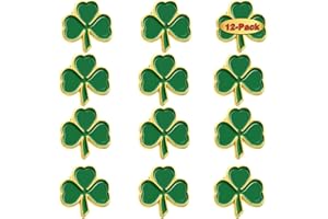 MIDLE 12/24/50/100 Pcs St. Patrick's Day Clover Lapel Pins Ireland Irish Three Leaf Shamrock Lapel Pins Perfect Gifts Badge Brooches Patrick Day Souvenir