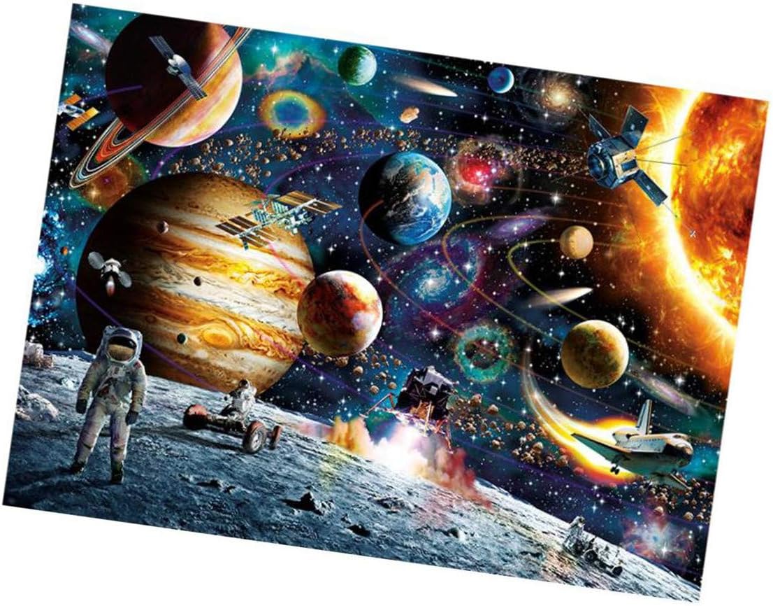 Outeck Paint by Number Kits DIY Oil Acrylic Painting Kit for Adults Beginner, Kids & Students, Planets in Space, with Brushes & Acrylic Paints, Home Wall Art Décor