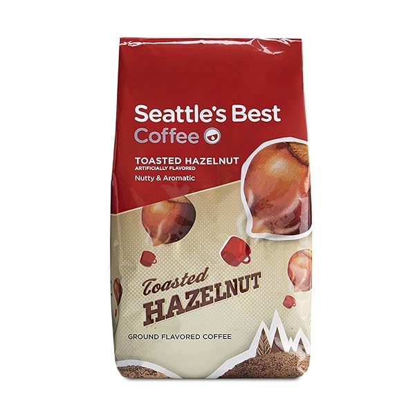 SEATTLE’S BEST COFFEE TOASTED HAZELNUT FLAVORED MEDIUM ROAST GROUND COFFEE | 11 OUNCE BAGS (PACK OF 6)