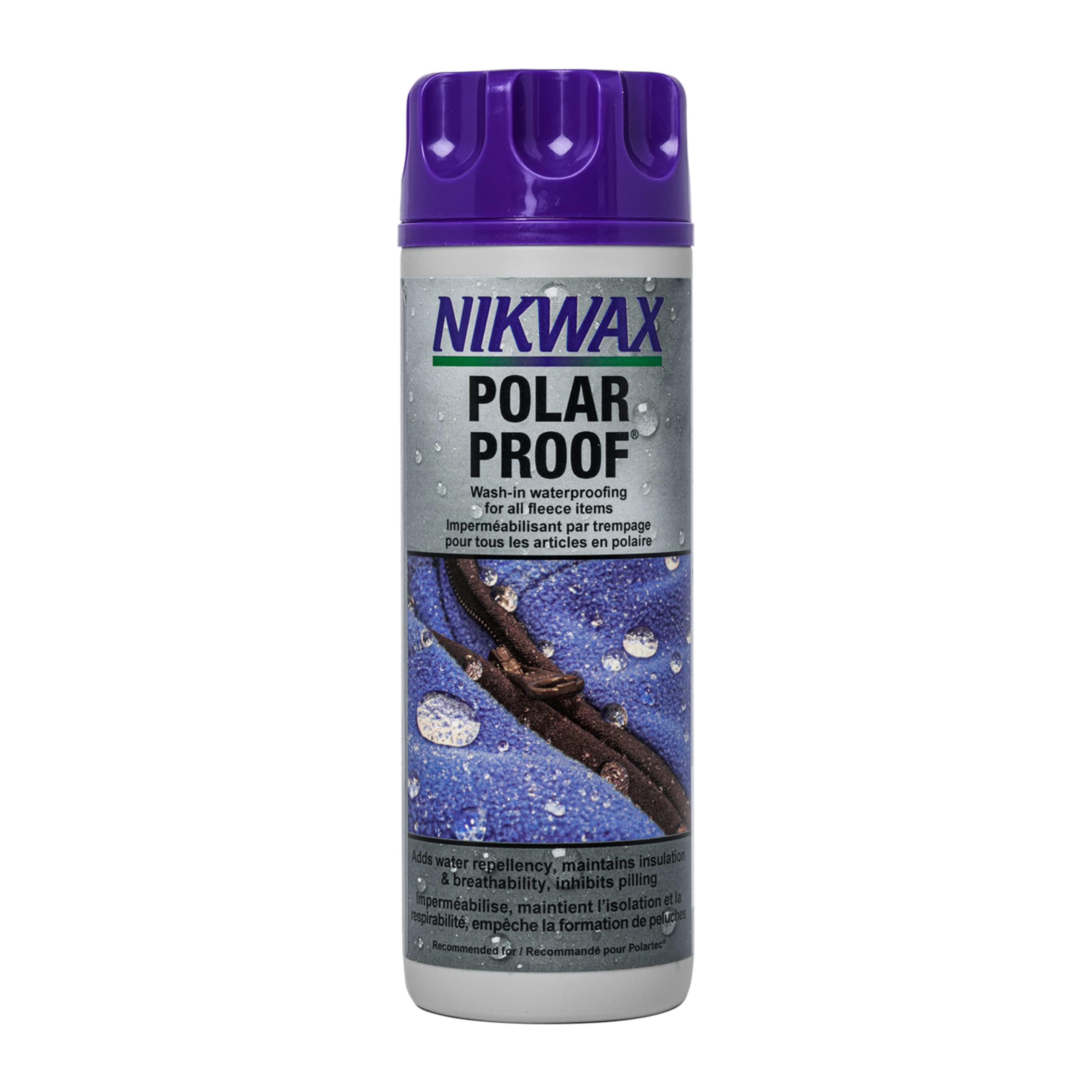 Nikwax POLAR PROOF Wash-in Waterproofing for Fleece, Ski Wear, Wool & Fibre-pile, Ads Water Repellency & Revives Breathability, Recommended for Polartec, Primaloft, All Synthetic Insulation, 300ml