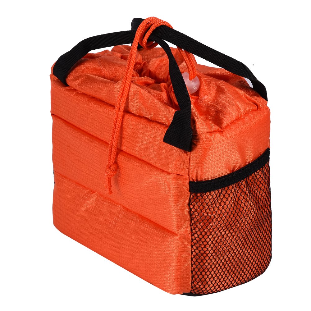 Topiky Waterproof Padded DSLR/SLR Camera Bag, Portable Insert Partition Camera Handbag Shockproof Protective Case Carrying Pouch Bag for DSLR Camera/Lens(Orange)