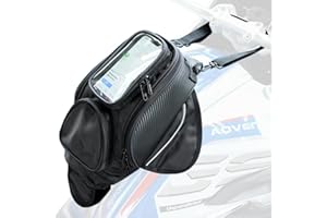 TINGPAI Motorcycle Tank Bag Universal Waterproof Oxford Fabric with Strong Magnetic，Magnetic Tank Bag, fits Harley Davidson, 