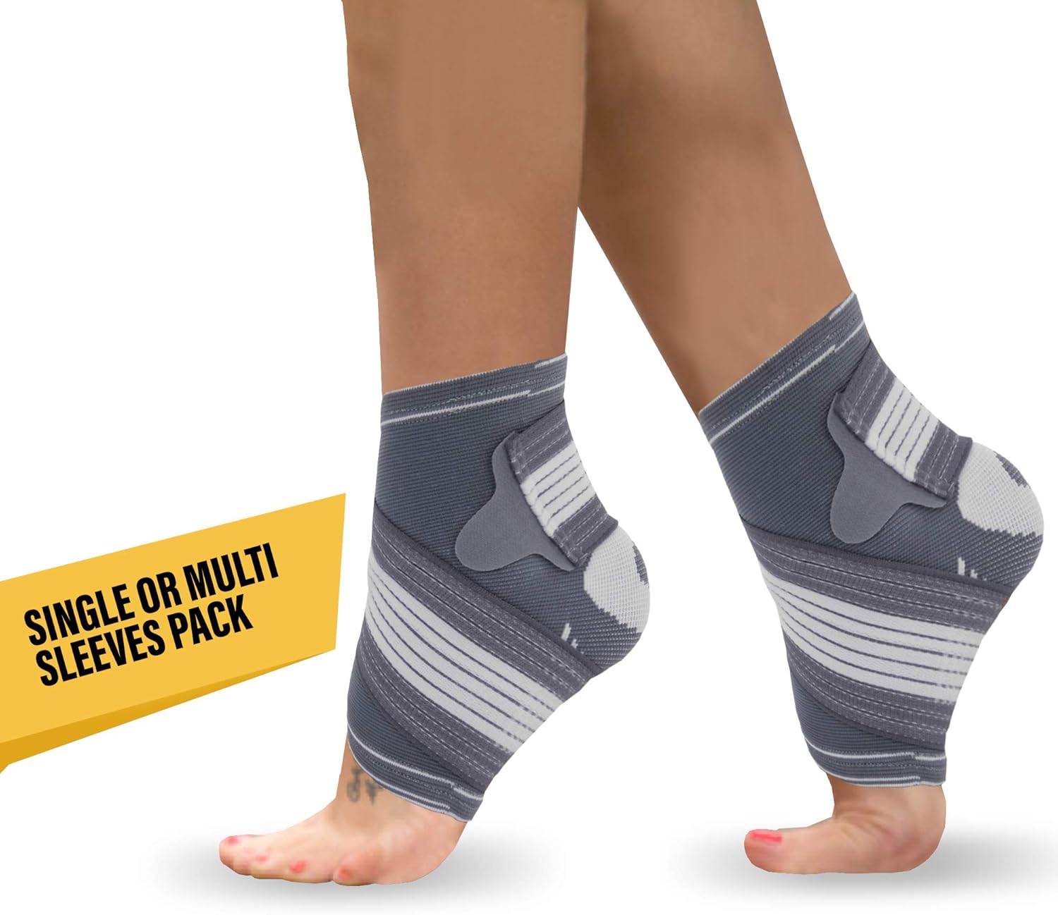 Ankle Support Brace Adjustable Foot Compression Sleeve Strap Socks